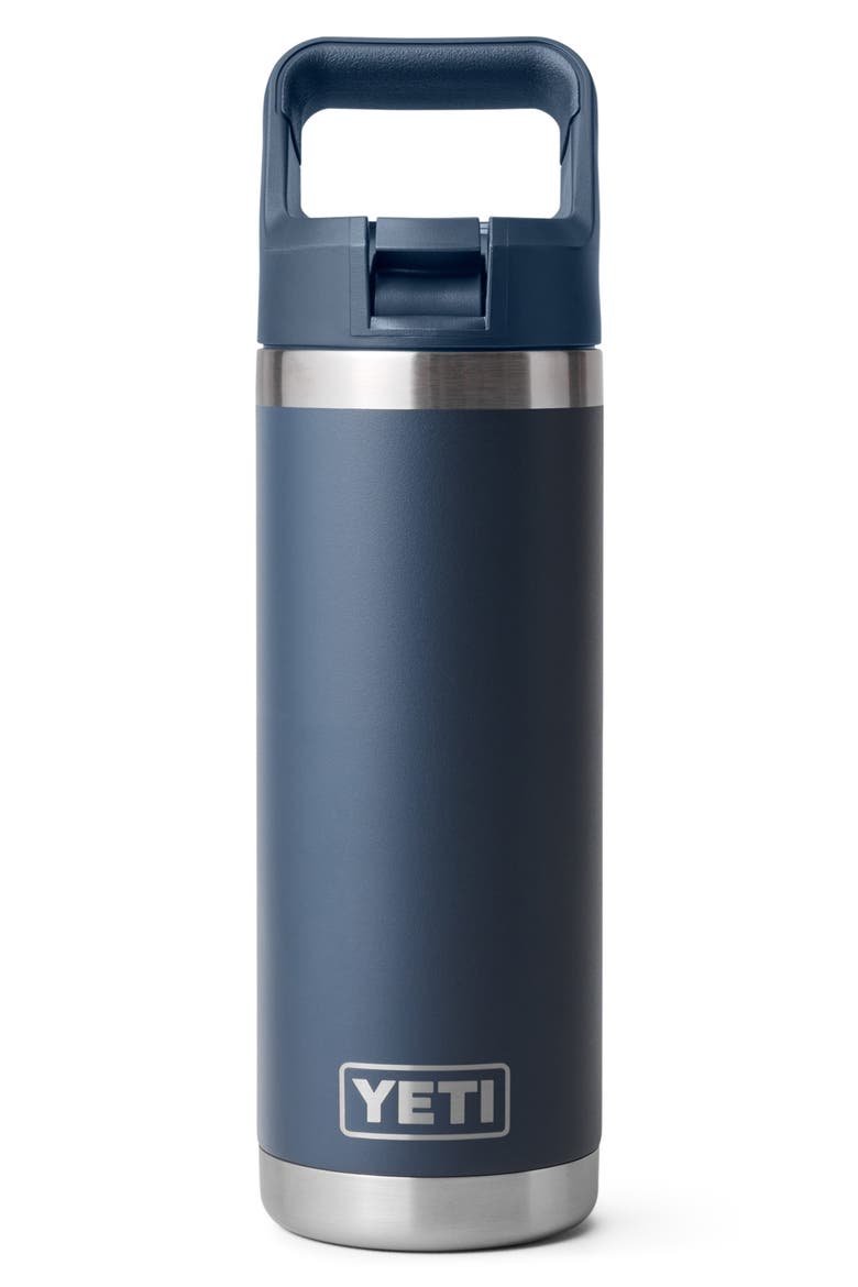 Rambler 18-Ounce Straw Water Bottle, Main, color, NAVY