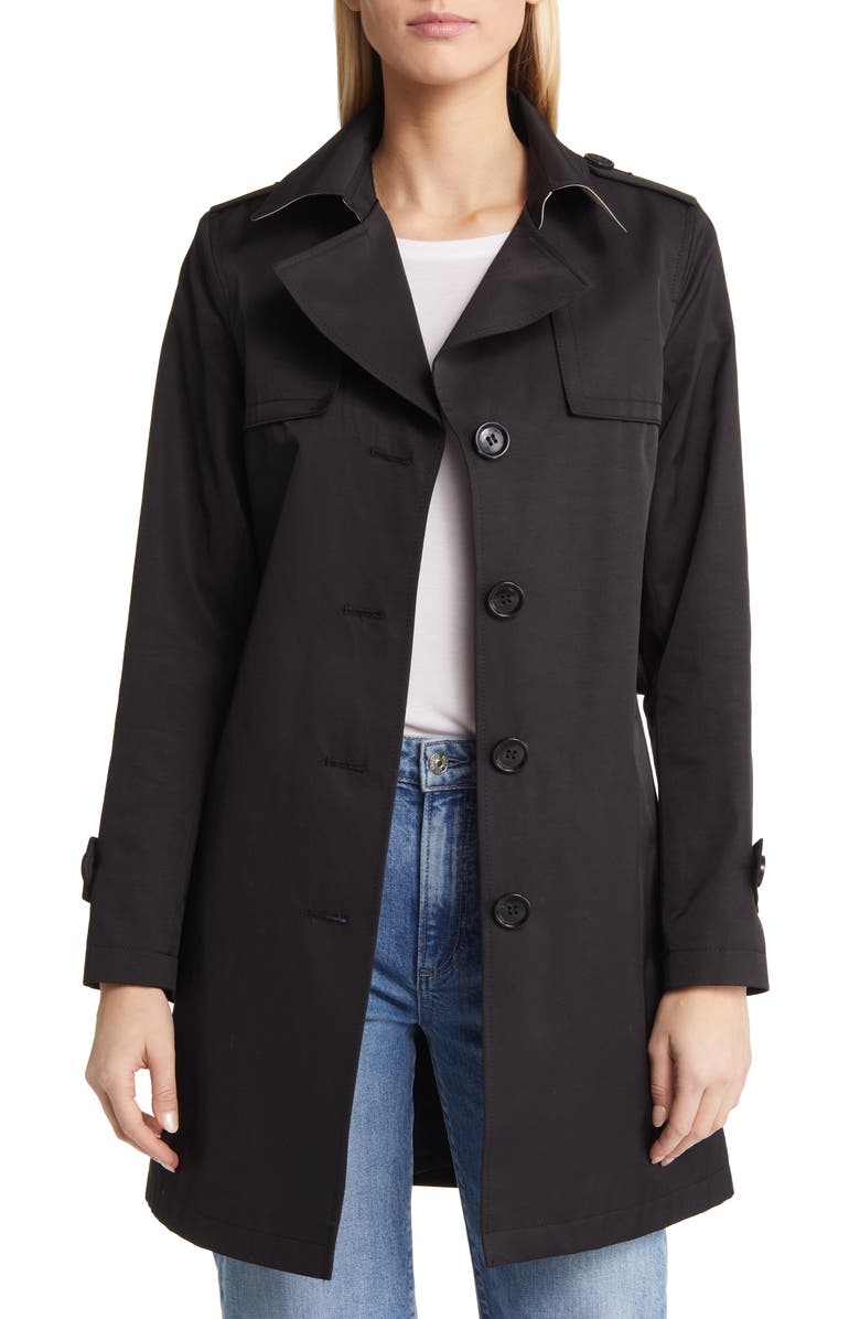 Sam Edelman Water Repellent Cotton Blend Trench Coat, Alternate, color,