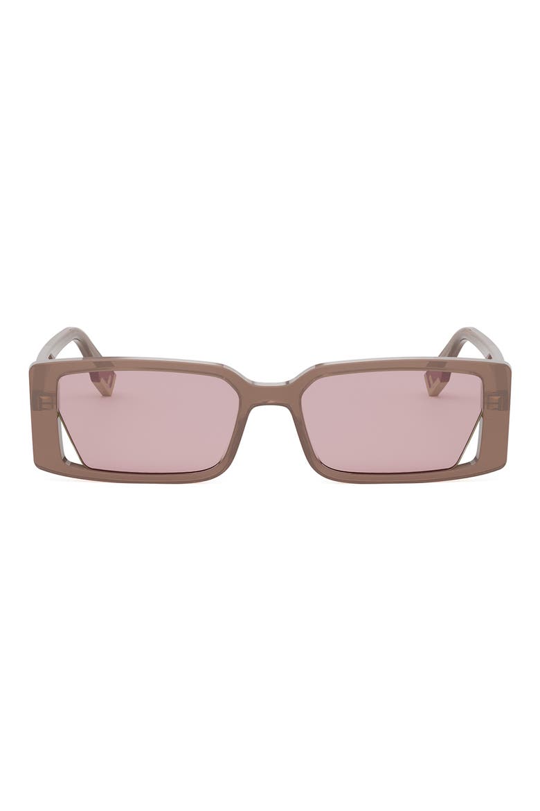 Way 53mm Rectangular Sunglasses, Main, color, SLTBRN
