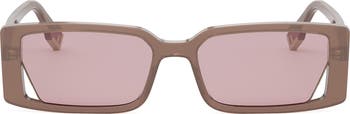 Fendi Way 53MM Rectangular Sunglasses | Brand New With Tags Fendi Way rectangular sunglasses in pink - Fendi | Mytheresa main image 3