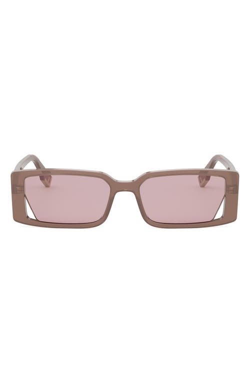 Fendi Way 53mm Rectangular Sunglasses