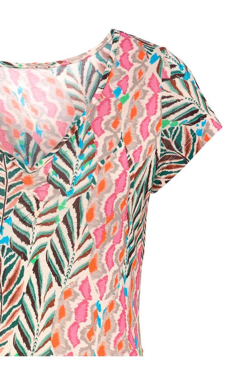 Ruched V-Neck Dress, Alternate, color, Multi Print
