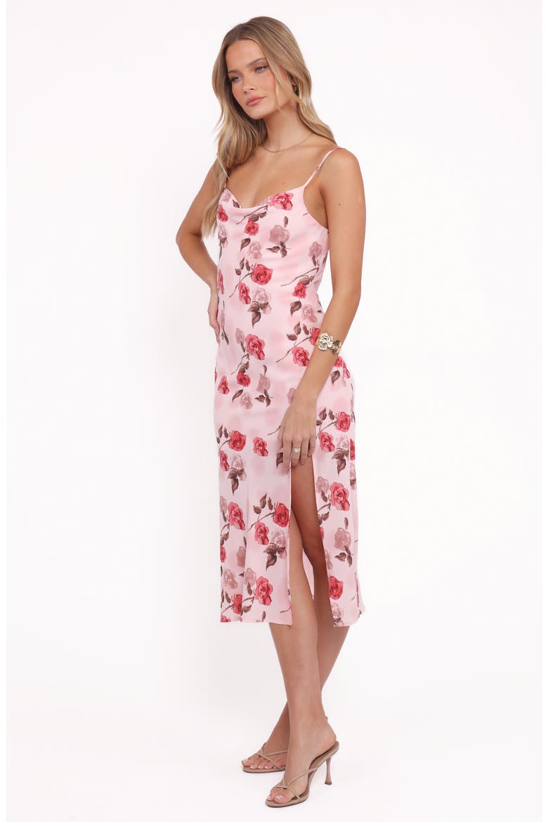 Yelena Rose Print Satin Slipdress, Alternate, color, PINK FLORAL
