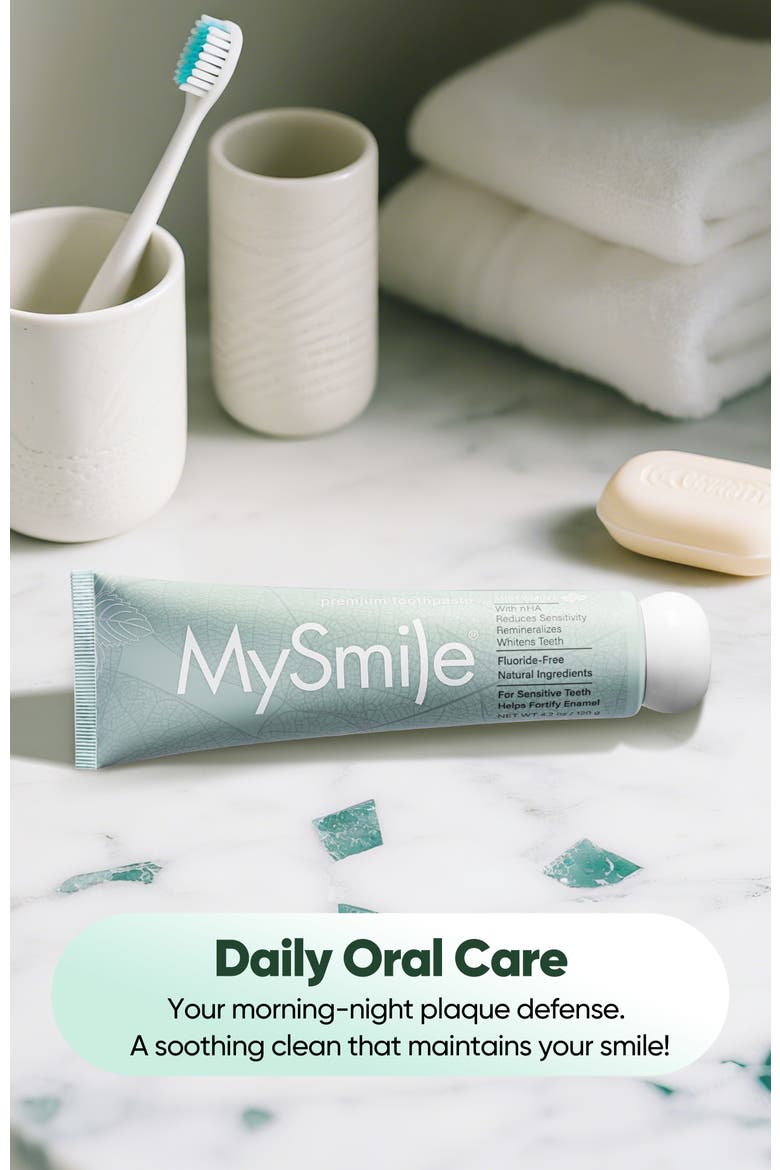 Nano-Hydroxyapatite Toothpaste for Sensitive Teeth 0.42oz Tube, Alternate, color, Light Green