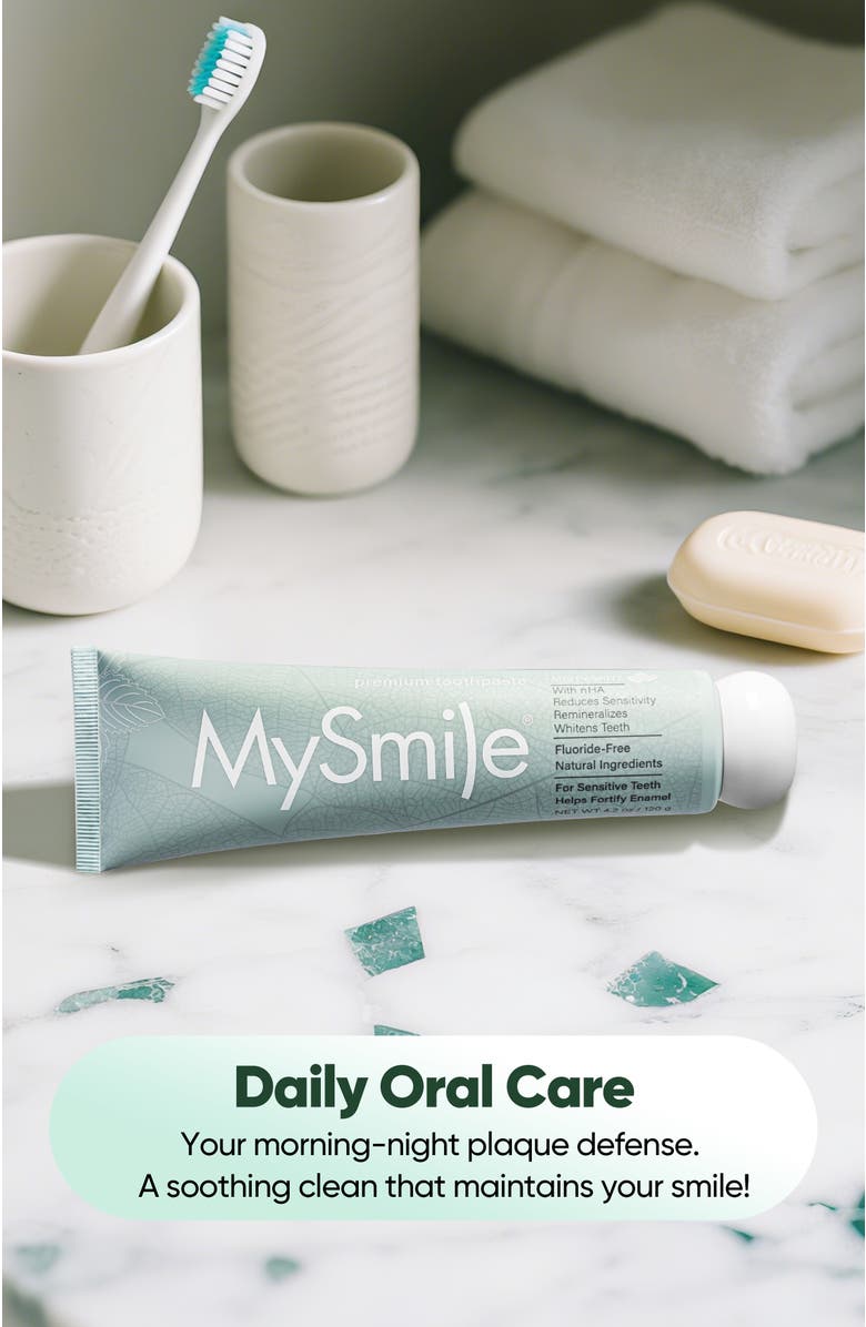 MySmile Nano-Hydroxyapatite Toothpaste for Sensitive Teeth, Alternate, color, Green