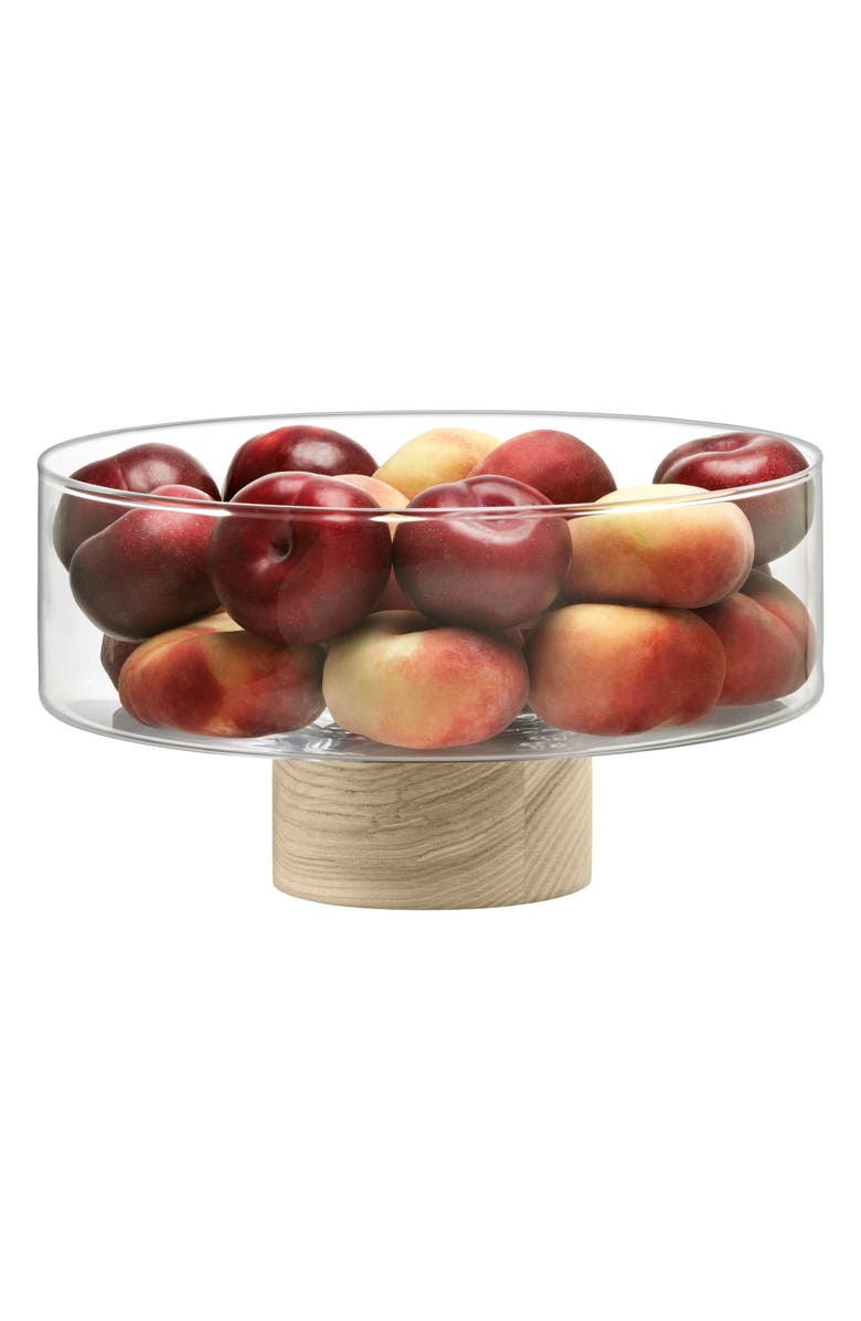 LSA Lotta Pedestal Fruit Bowl, Alternate, color, Clear