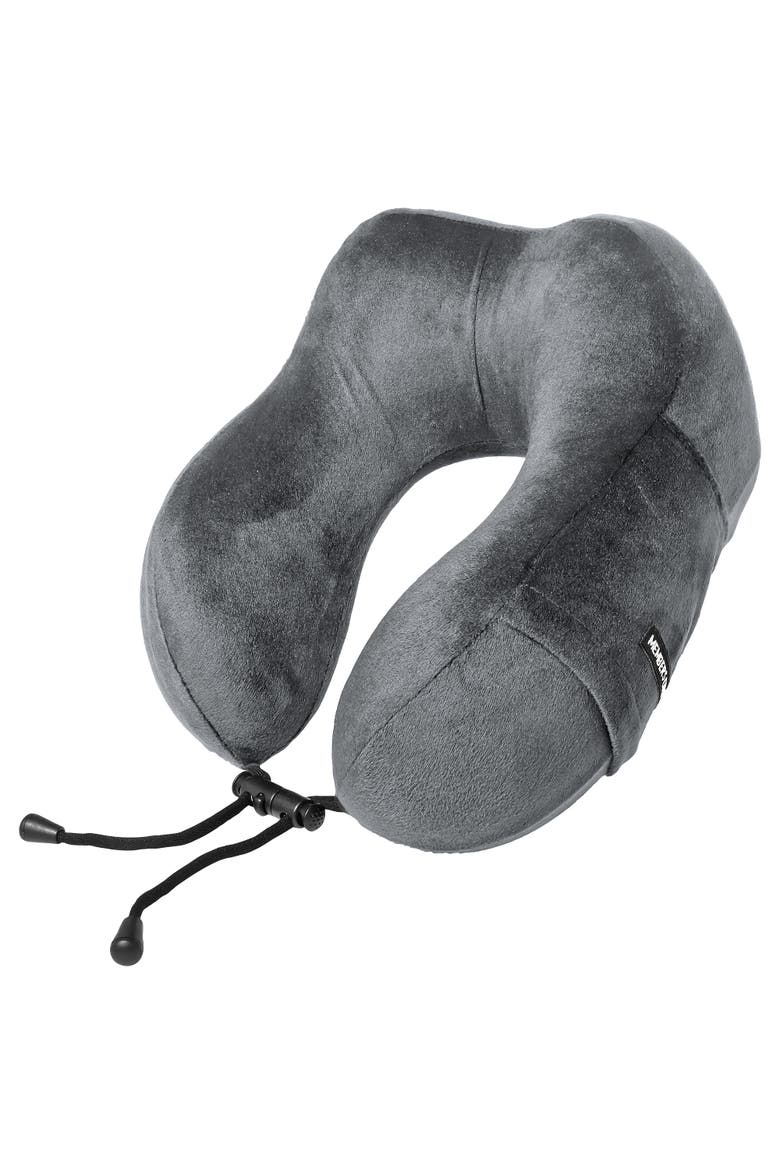 Memory Foam Travel Neck Pillow, Main, color, Black