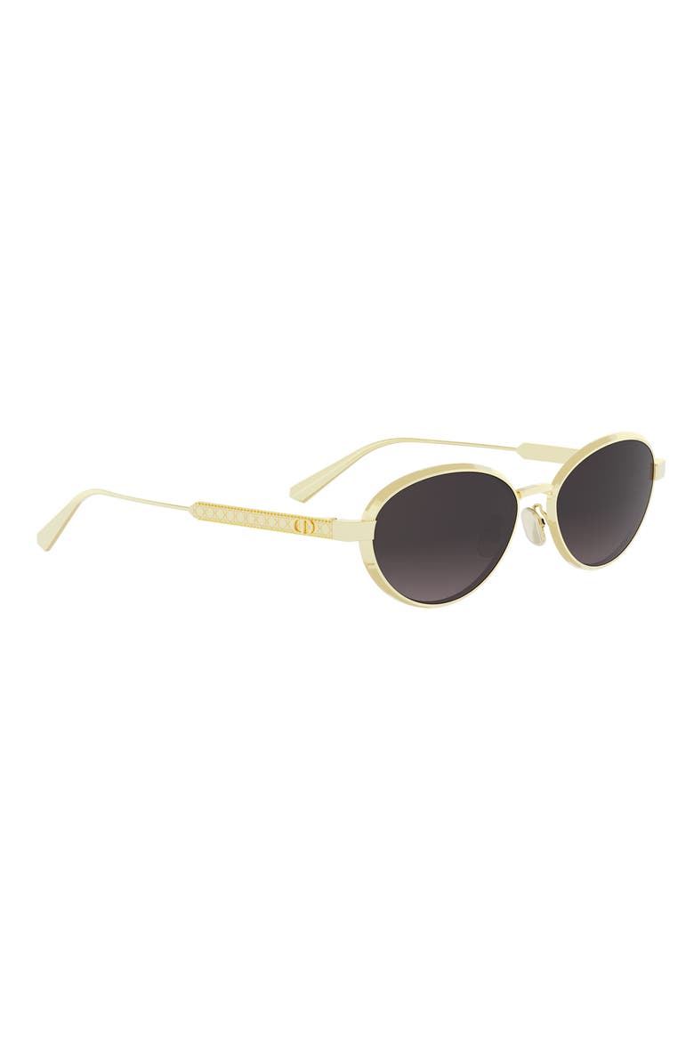 'DiorCannage R1U Oval Sunglasses, Alternate, color, SHINY GOLD / GRADIENT SMOKE