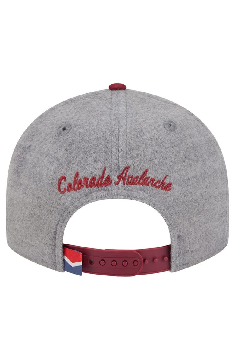 New Era Men's New Era  Gray/Burgundy Colorado Avalanche Wool Pin Low Profile 9FIFTY Snapback Hat, Alternate, color, Gray