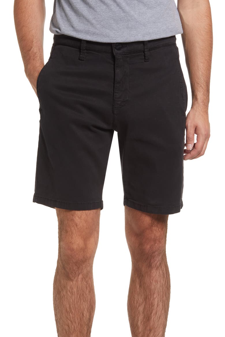 Nevada Soft Touch Stretch Flat Front Shorts, Main, color, BLACK SOFT TOUCH