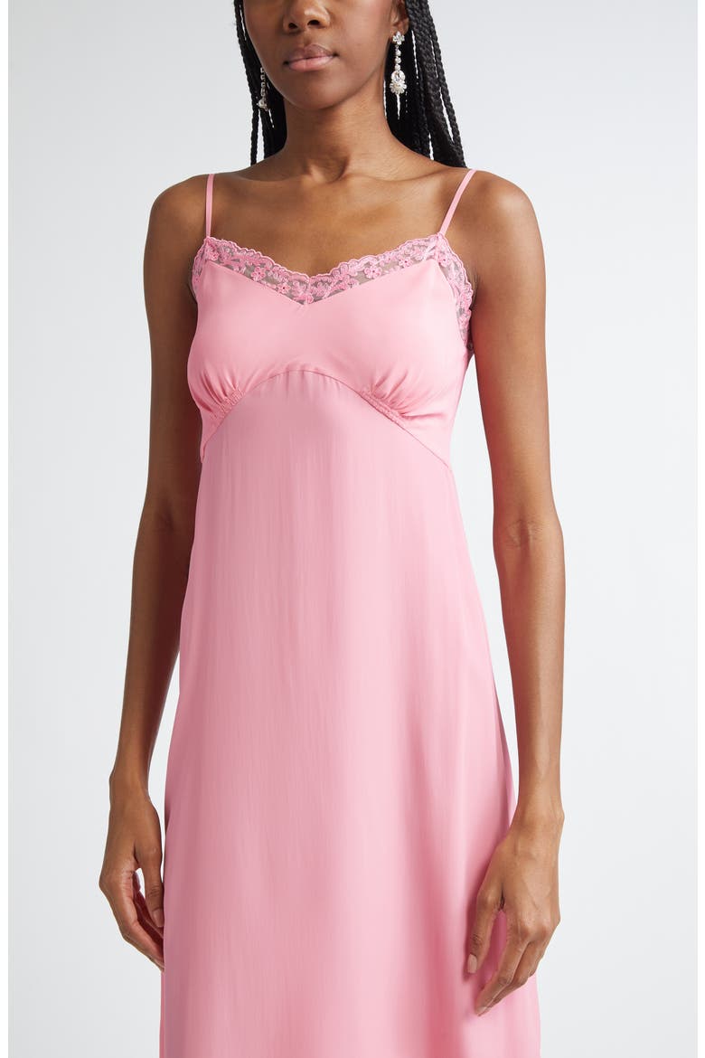 Lace Trim Slipdress, Alternate, color, BRIGHT PINK