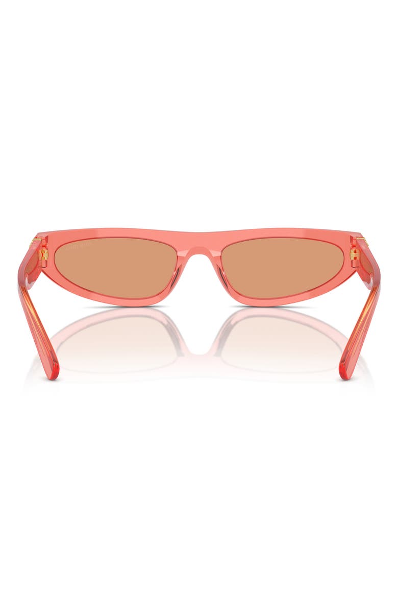 Miu Miu 56mm Irregular Sunglasses, Alternate, color, Orange