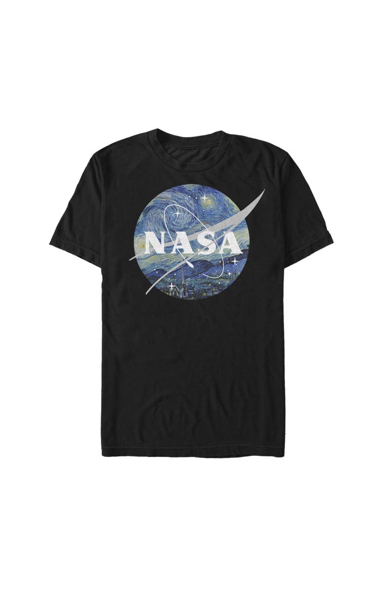 NASA Men's NASA Starry Night Logo  Graphic T-Shirt, Main, color, Black