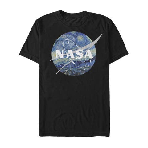 Men's NASA Starry Night Logo  Graphic T-Shirt