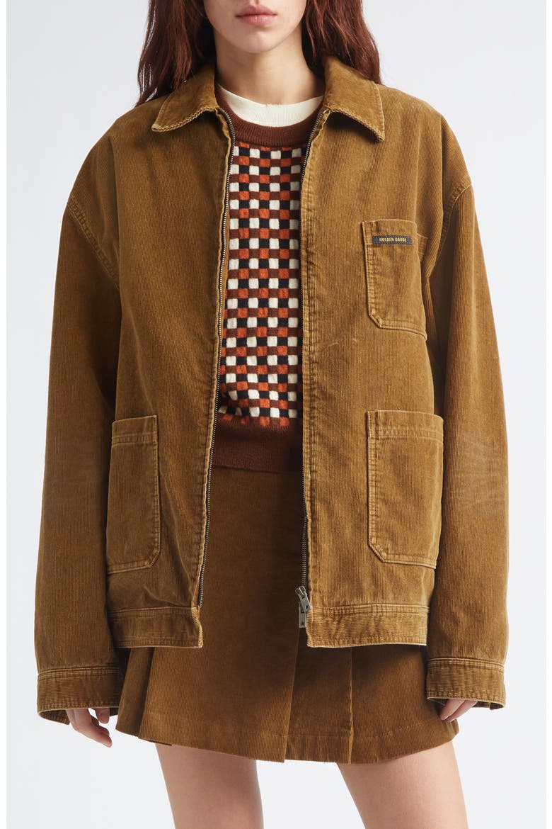 Journey Unisex Zipped Workwear Jacket, Main, color, AMBER HONEY