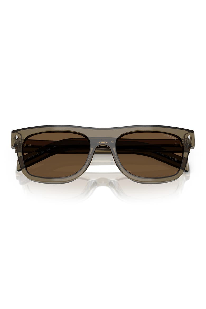 55mm Pillow Sunglasses, Alternate, color, DARK BROWN
