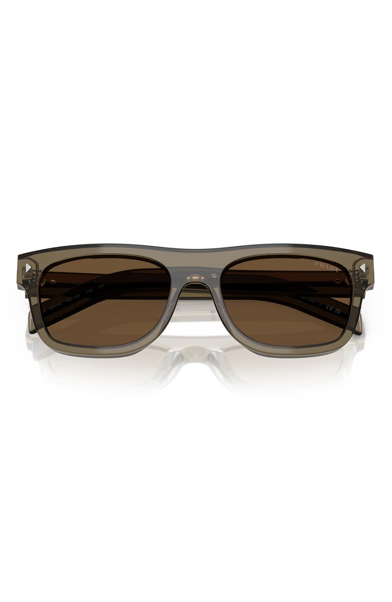 Prada 55mm Pillow Sunglasses, Alternate, color, Dark Brown