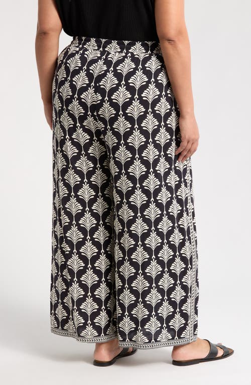 Max Studio Deco Wide Leg Pants In Black