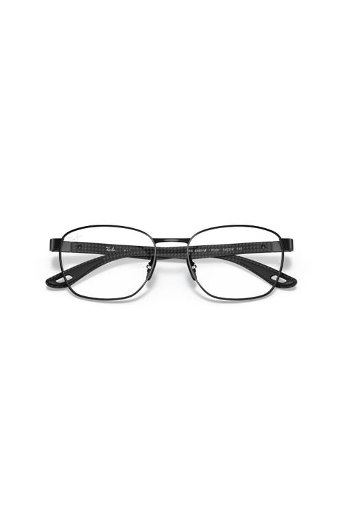 Ray Ban Ray-ban 54mm Rectangle Optical Glasses In Black