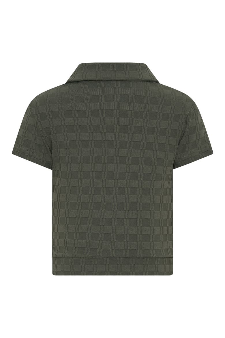Textured Button-Up Shirt, Alternate, color, OLIVE