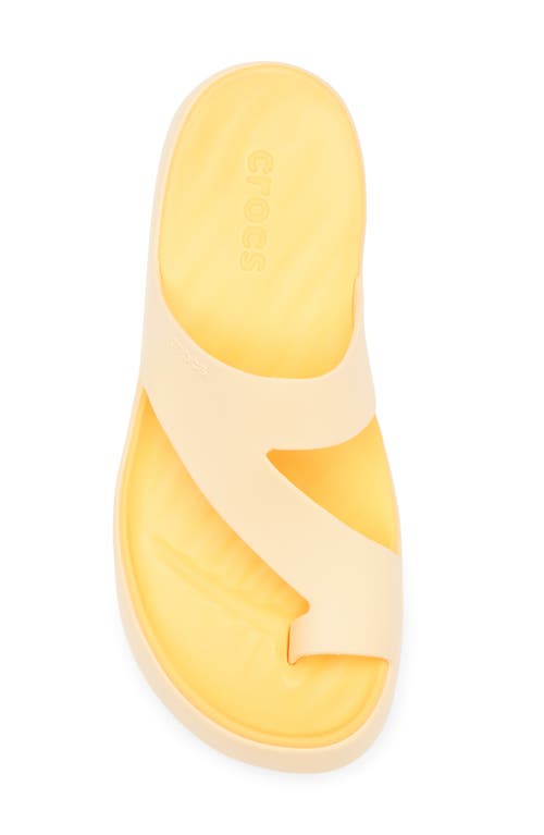 Crocs Getaway Toe Loop Platform Sandal In Golden Hour