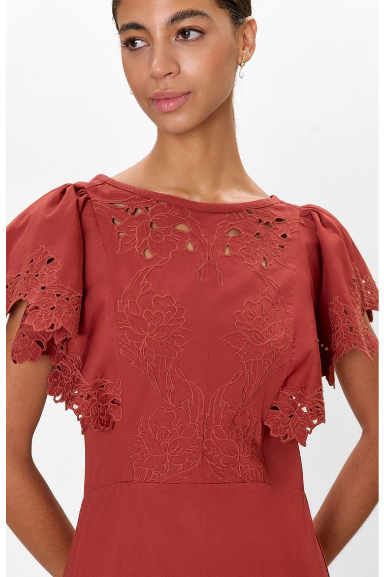 Rachelle Dress, Alternate, color, Burnt Sienna
