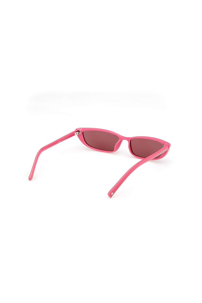 Slim Rectangular Acetate Sunglasses, Alternate, color, Shiny Pink / Bordeaux
