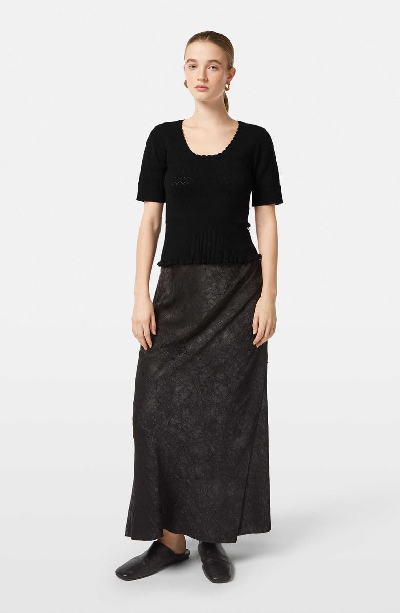 Scotch & Soda Pointelle Scoop Neck Short Sleeve Sweater, Alternate, color, 