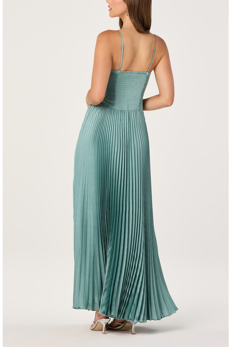 Alaia Pleat Evening Gown, Alternate, color, SEAFOAM