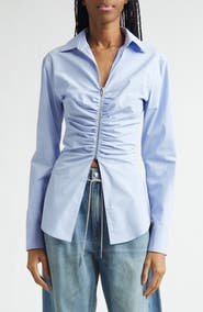 Alexander Wang Ruched Knit Zip Top