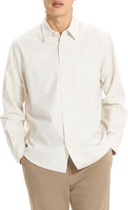 Theory Weekend Woods Check Cotton Button-Up Shirt