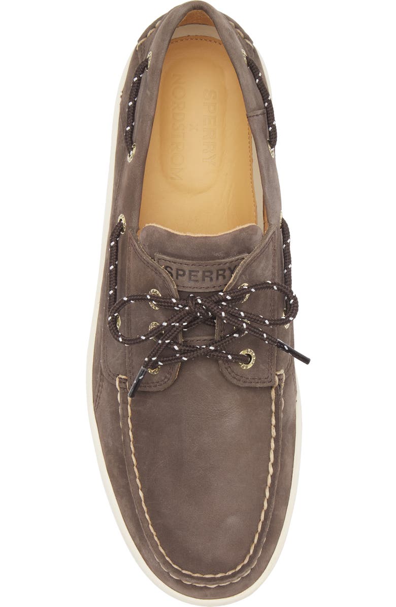 Sperry Billfish<sup>™</sup> 3-Eye Boat Shoe, Alternate, color, Brown Leather Nubuck