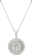 CANDELA JEWELRY CZ Cross Disc Pendant Necklace