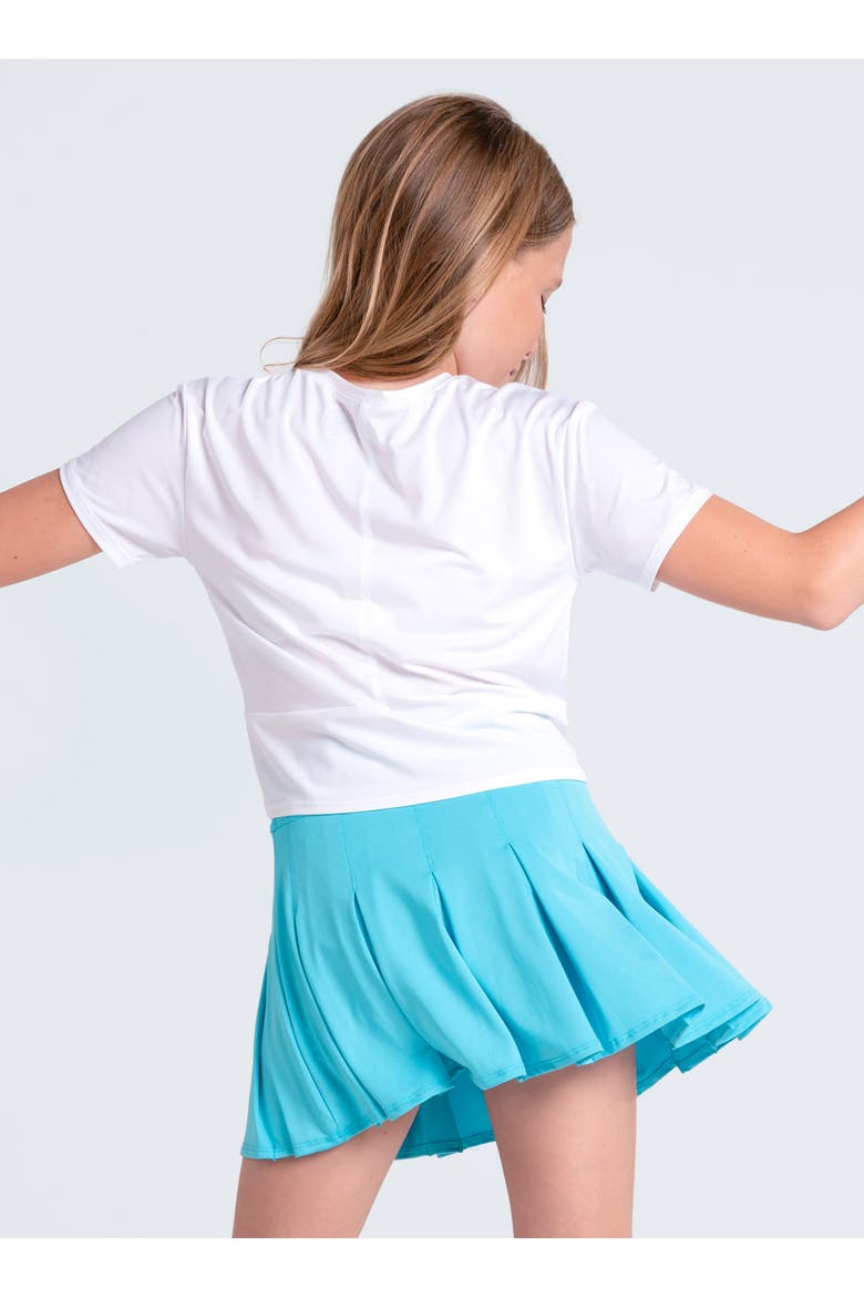 Girls Peek-a-Bow Short Sleeve, Alternate, color, White