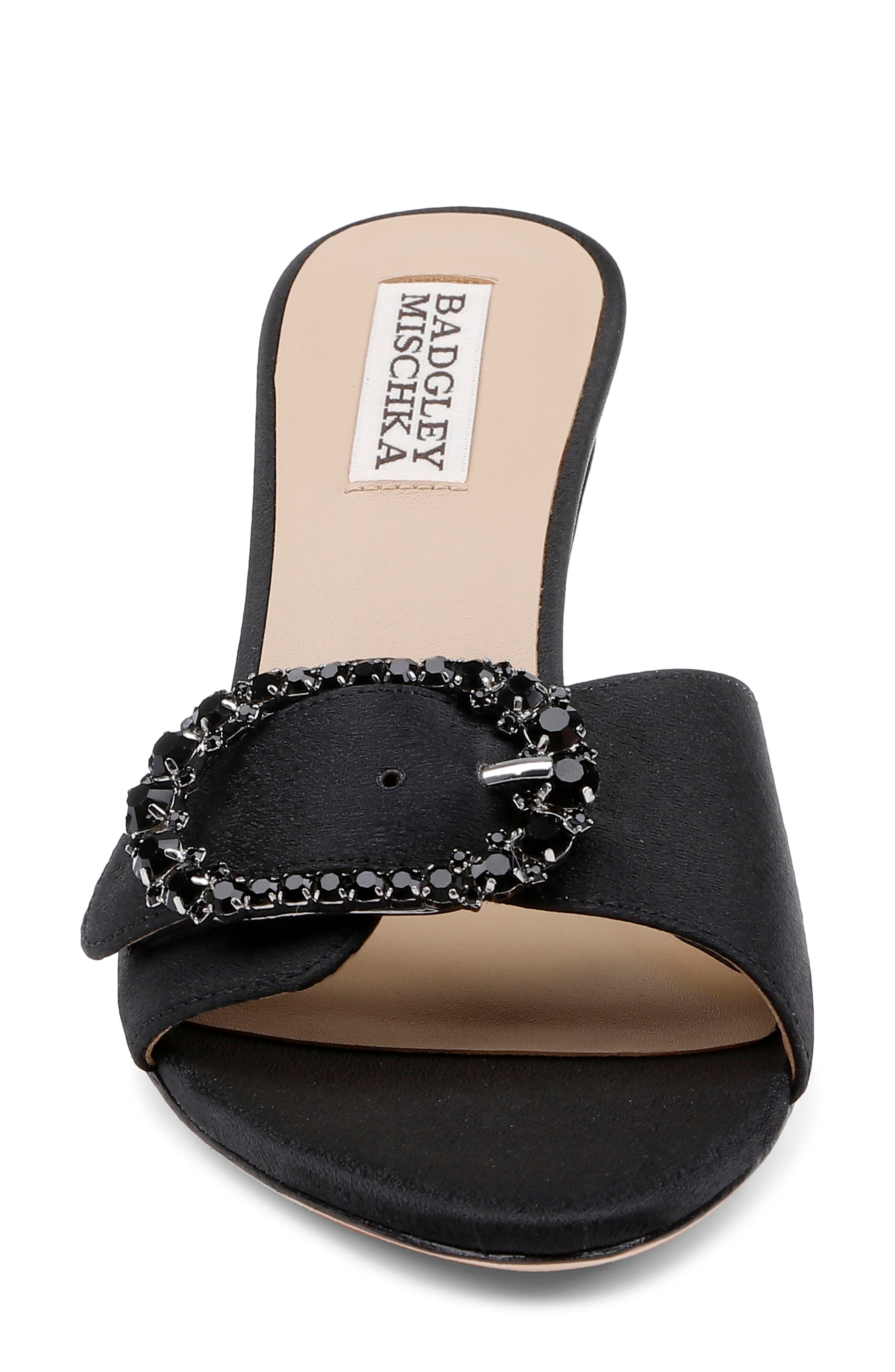 BADGLEY MISCHKA Odetta Sandal, Alternate, color, Black Crepe
