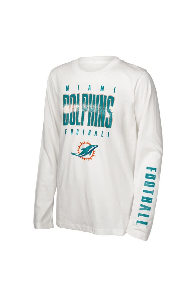 Preschool Outerstuff Miami Dolphins The Mix Combo T-Shirt Set, Alternate, color, Aqua