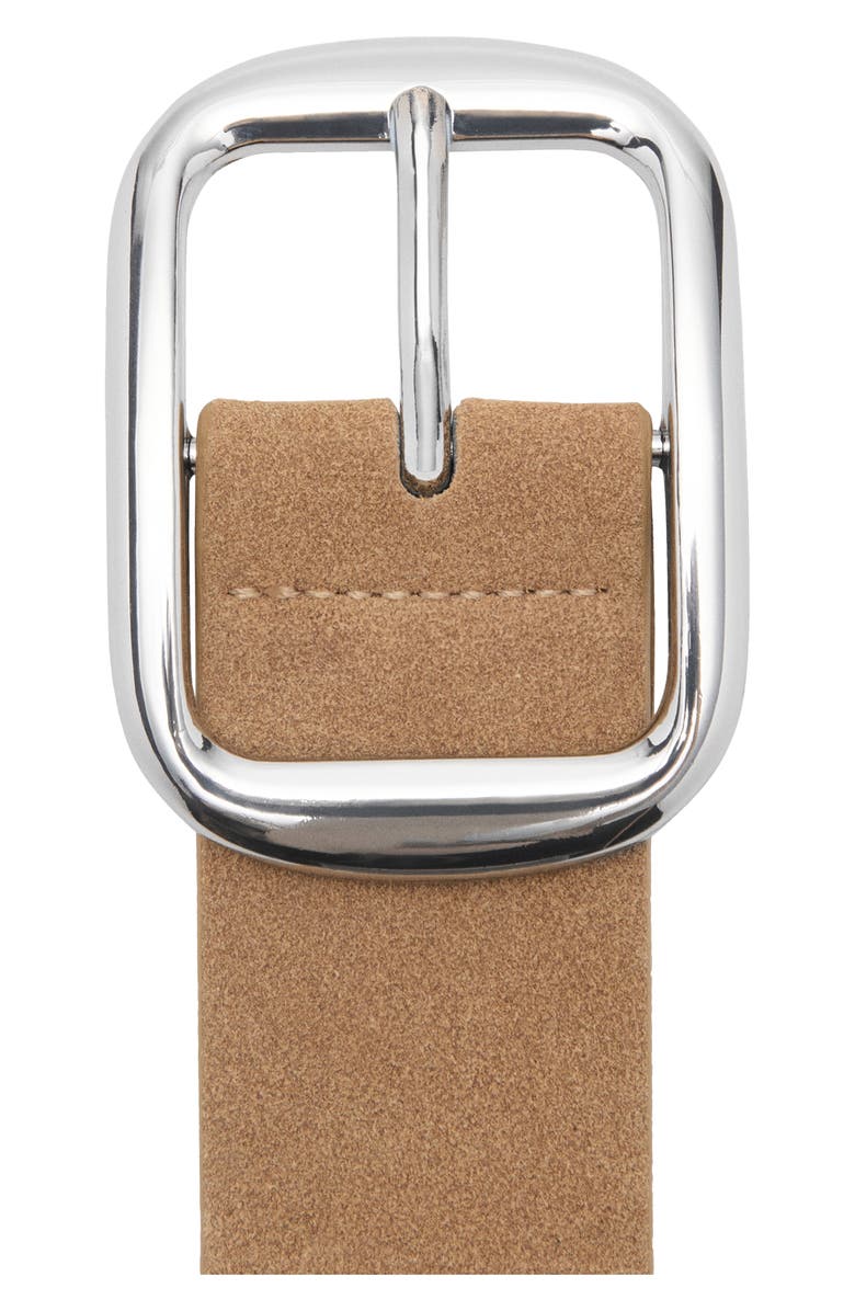 MANGO Stud Suede Belt, Alternate, color, Sand