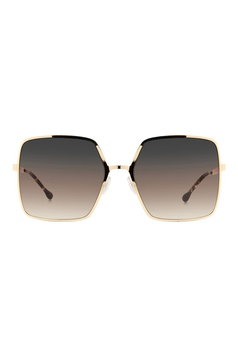 52mm Gradient Square Sunglasses, Main, color, GOLD BROWN GRAY BROWN