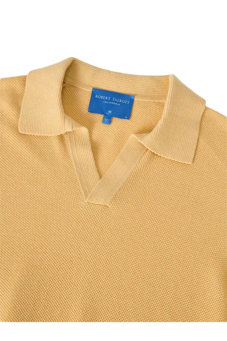 Randall Cotton Cashmere Johnny Collar Sweater, Alternate, color, Yellow