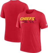 Nike Men's Nike Heather Red Kansas City Chiefs Long Pass Tri-Blend T-Shirt