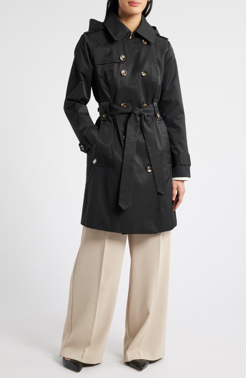 トレンチコート TAGLIATORE Women Trench Coats JOLE350001N5051 Black Tagliatore Trench Coats & Raincoats for Women | FARFETCH US