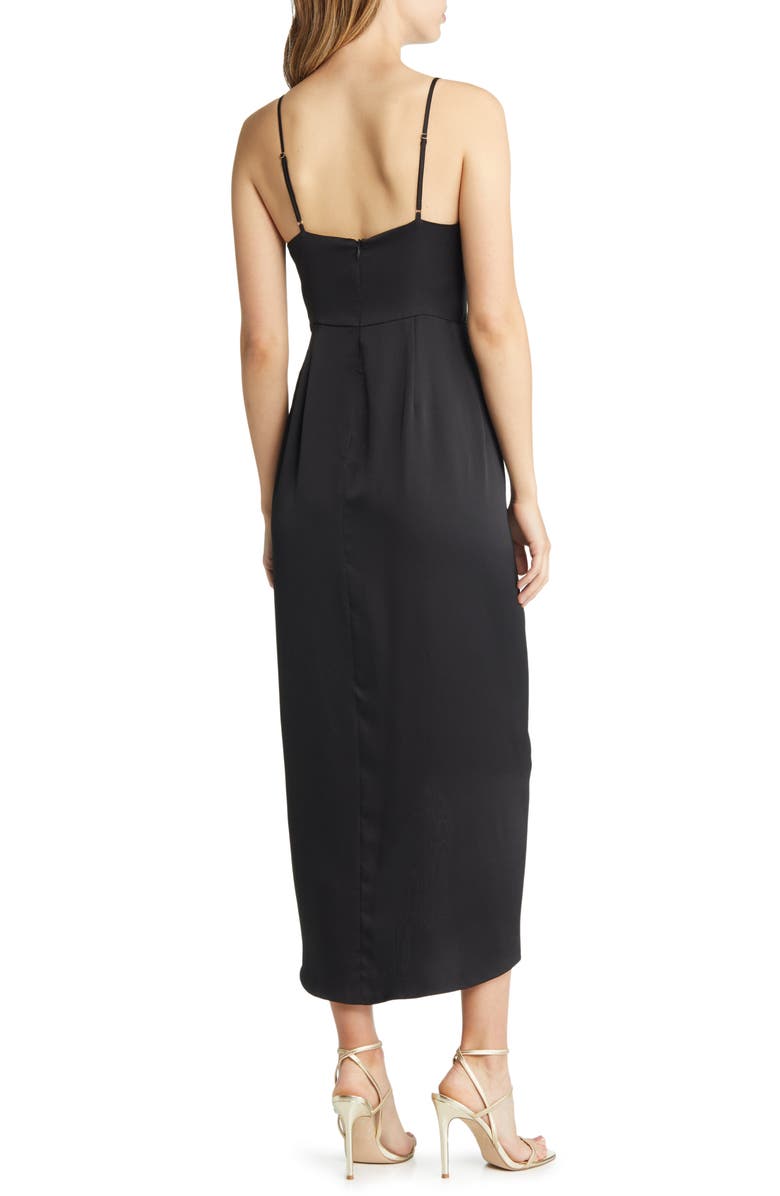 Shona Joy Luxe Tie Front Cocktail Dress, Alternate, color, 