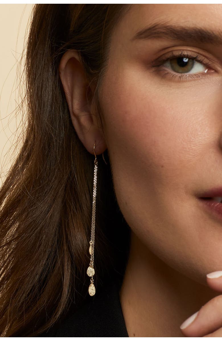 Oradina 14K Yellow Gold Tears of Joy Drop Earrings, Alternate, color, Yellow Gold