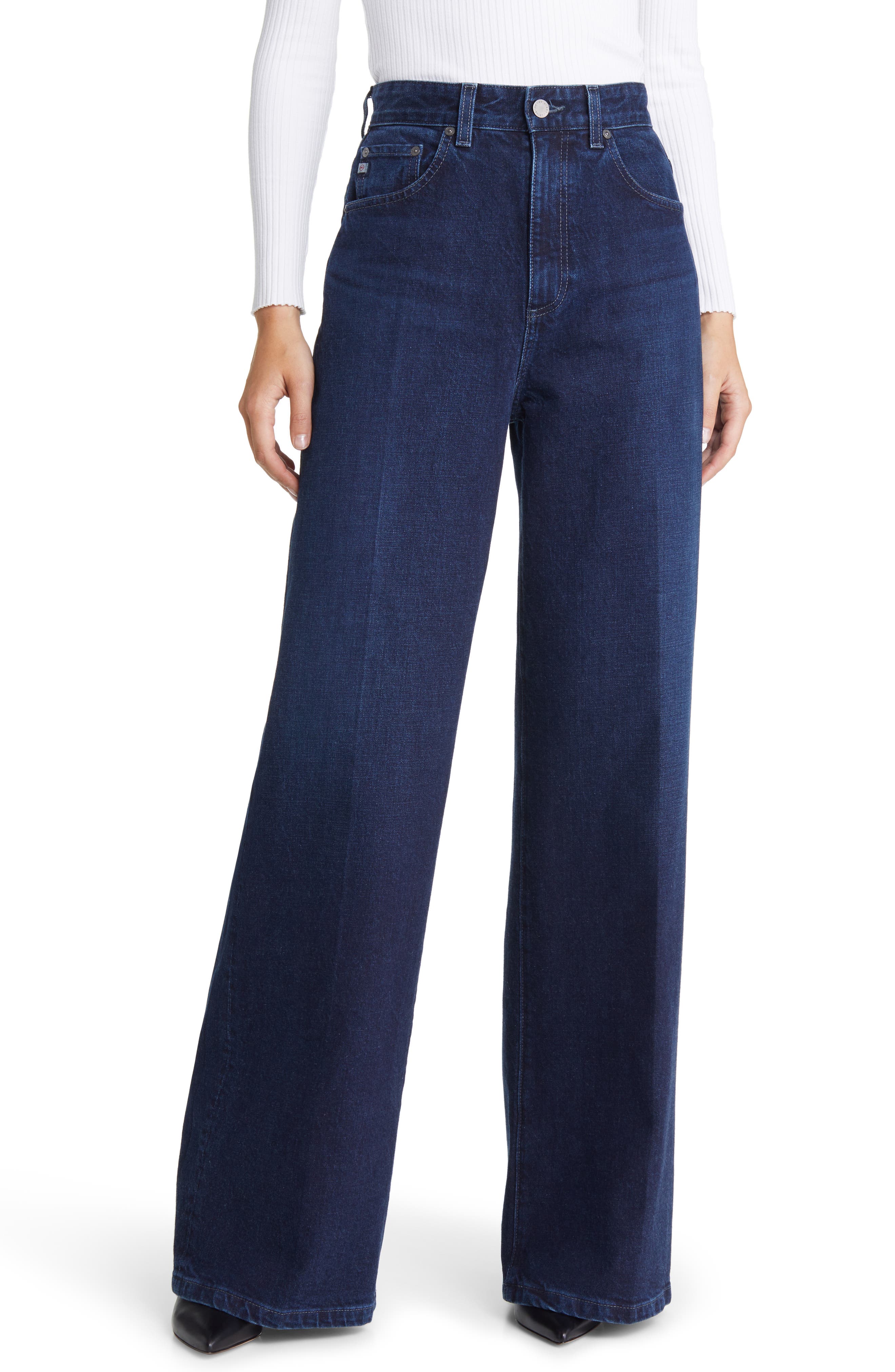 AG Devin High Waist Wide Leg Jeans