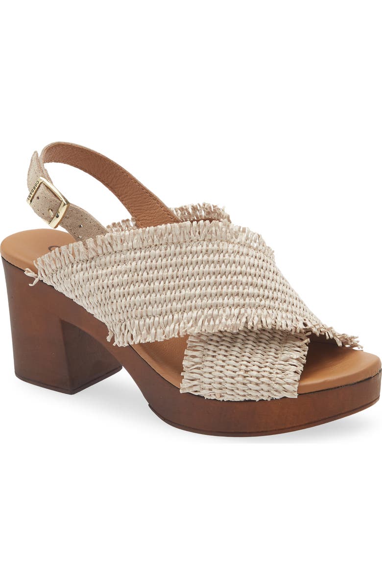 Cordani Wendy2 Raffia Crisscross Slingback Sandal, Main, color, Beige