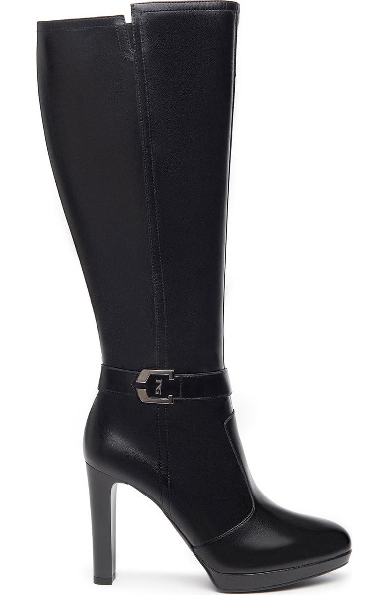 NeroGiardini Logo Plate Knee High Platform Boot, Alternate, color,