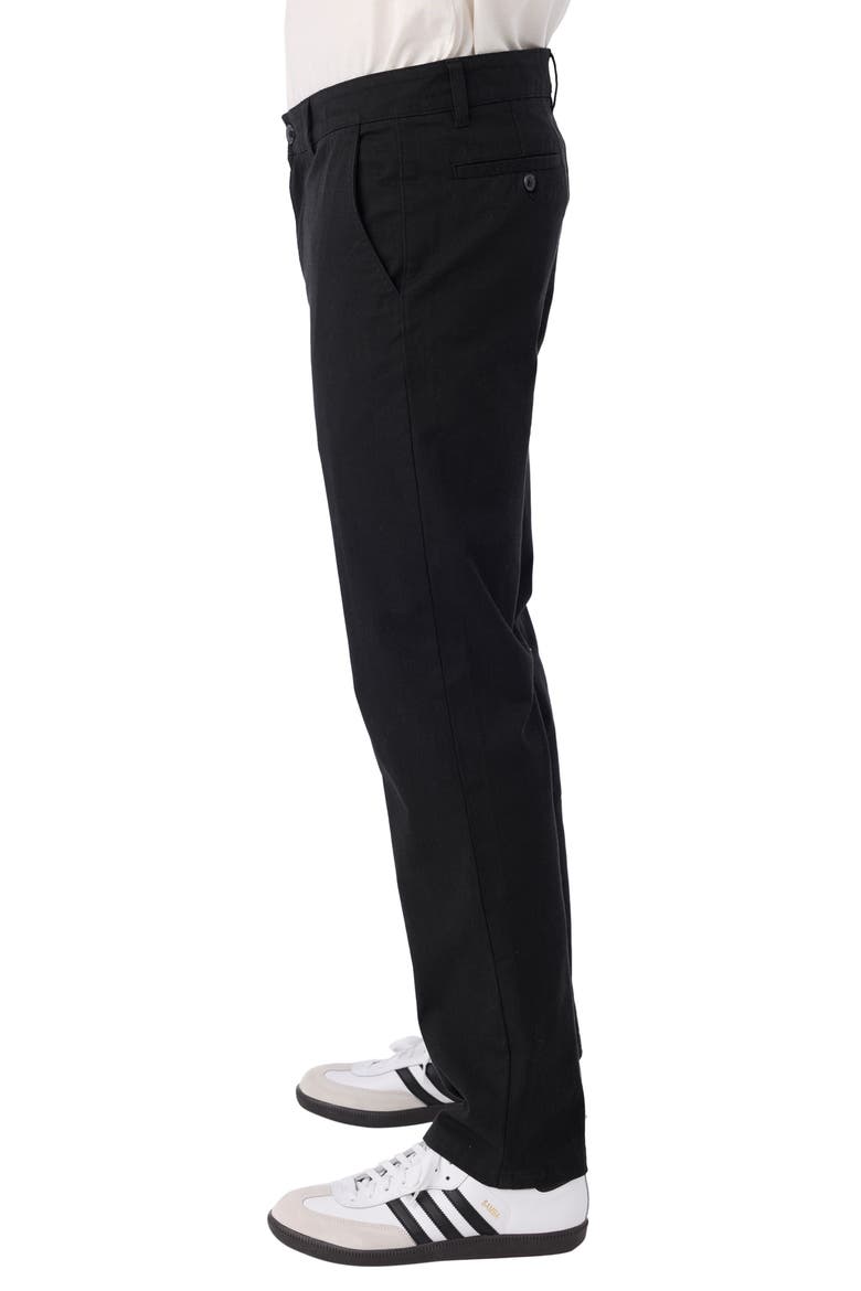 Transporter Flat Front Stretch Cotton Chinos, Alternate, color, BLACK