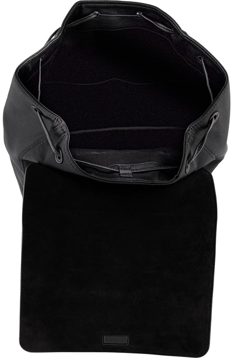 Vince Drayton Leather
Nylon Flap Backpack, Alternate, color, Black