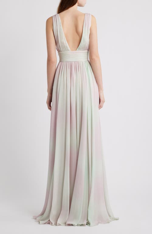 Loveshackfancy Madeline Gathered Sleeveless Gown In Gray