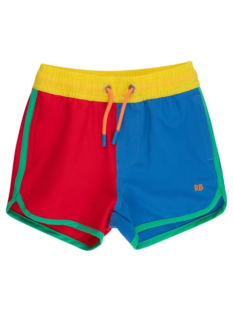 Upf50+ Sun Protected Stretch Dolphin Hem Swim Trunks